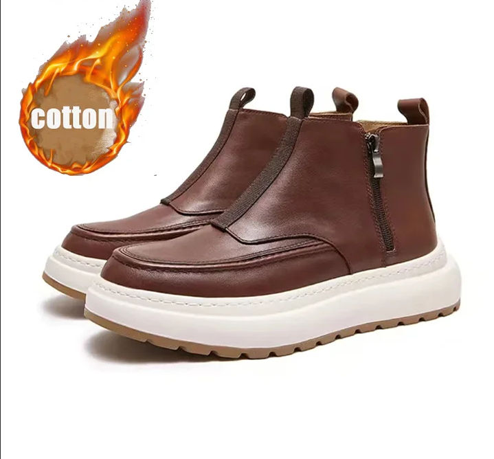 Handmade Retro Fashion Casual Fleece-Lined Ankle Boots