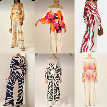 Effortless Confidence Batwing Sleeve & Wide-Leg Pants Set