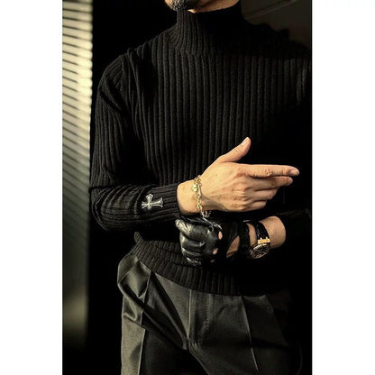 Men’s Slim-Fit Half Turtleneck Knit Sweater