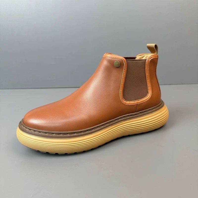 Handcrafted Vintage Leather High-Top Boots with Foot-Covering Design Handmade British-Style Dr. Martens Boots