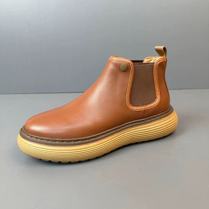 Handcrafted Vintage Leather High-Top Boots with Foot-Covering Design Handmade British-Style Dr. Martens Boots