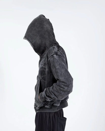 “Half a Million” Embroidery Zip-Up (Black)