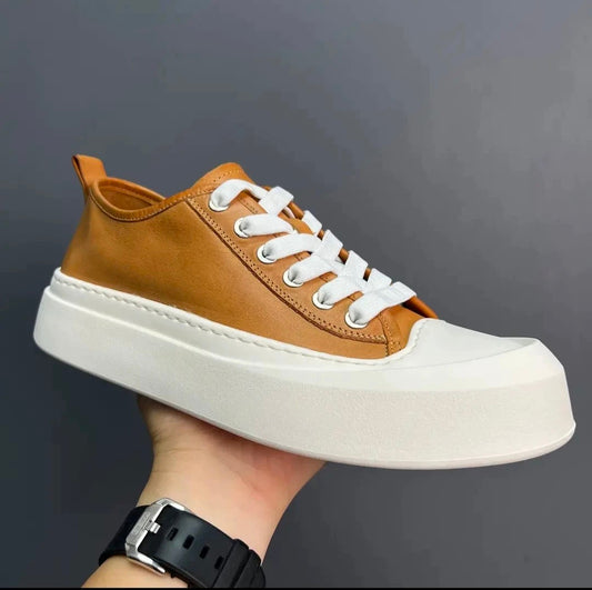 Handcrafted Retro-Inspired Casual Slip-On Sneakers with Height-Boosting Soft Soles for All-Day Comfort Available in Six Colors