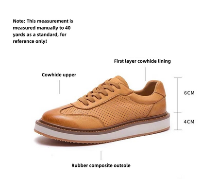 Handmade Retro New Casual Skate Shoes Fashion Breathable Softsole Leather Shoes