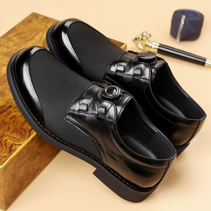 Rotating Buckle Ice-Resistant Mesh Comfortable Breathable Fashionable Versatile Leather Shoes