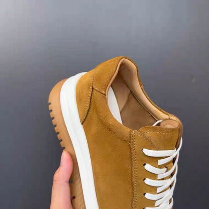 Autumn/Winter Handcrafted Vintage Fashion Versatile Soft Leather Exfoliating Casual Athletic Leather Shoes
