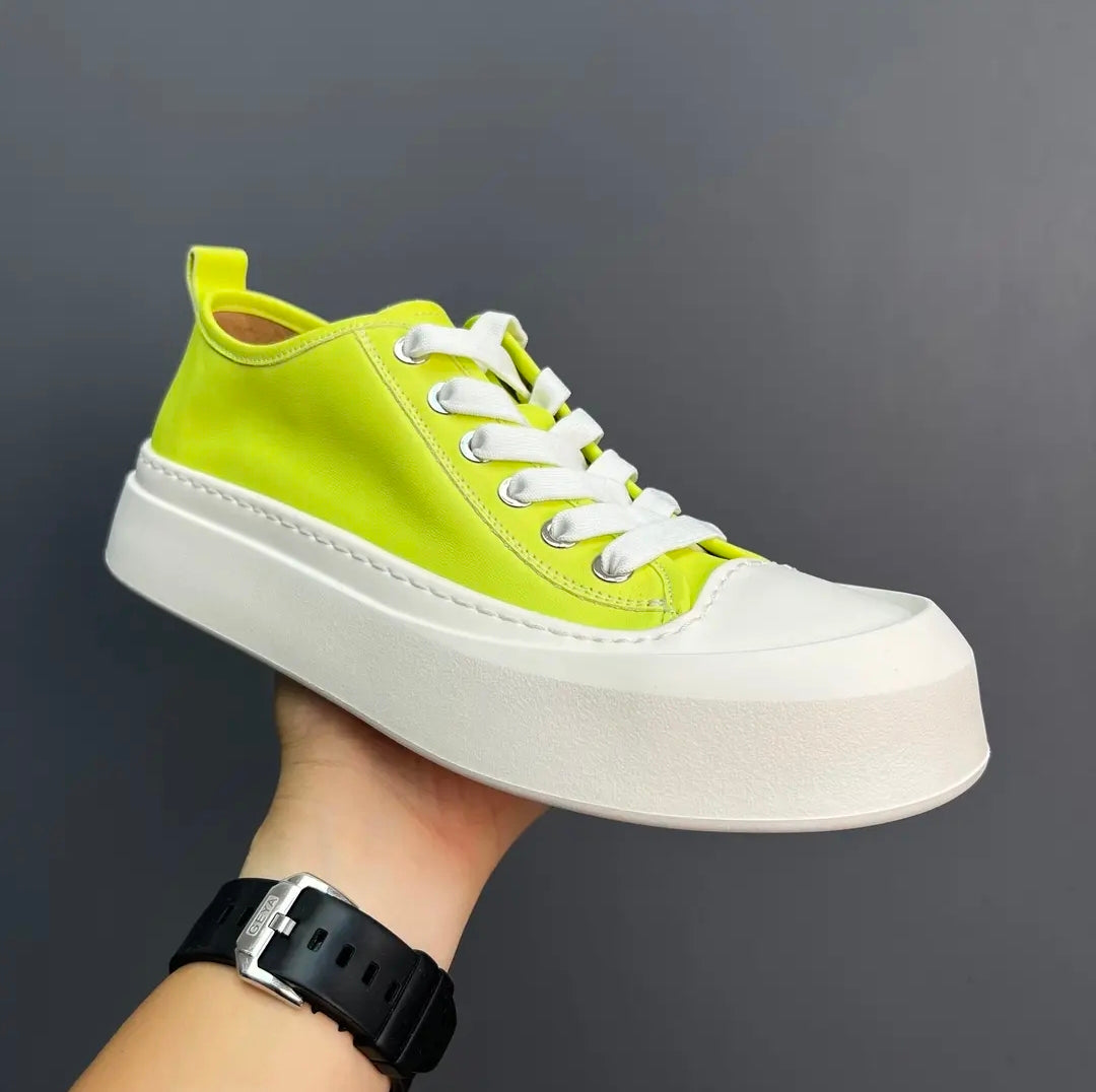 Handcrafted Retro-Inspired Casual Slip-On Sneakers with Height-Boosting Soft Soles for All-Day Comfort Available in Six Colors