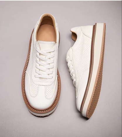 Handmade Retro New Casual Skate Shoes Fashion Breathable Softsole Leather Shoes