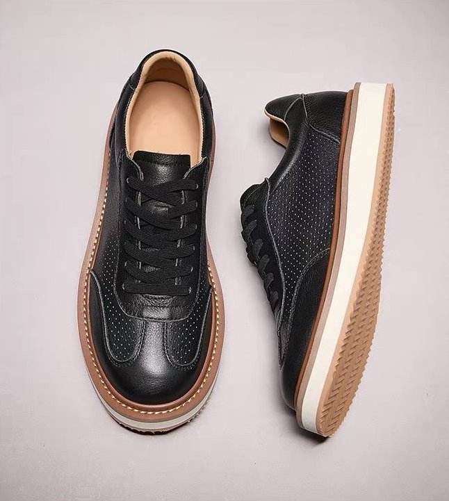 Handmade Retro New Casual Skate Shoes Fashion Breathable Softsole Leather Shoes