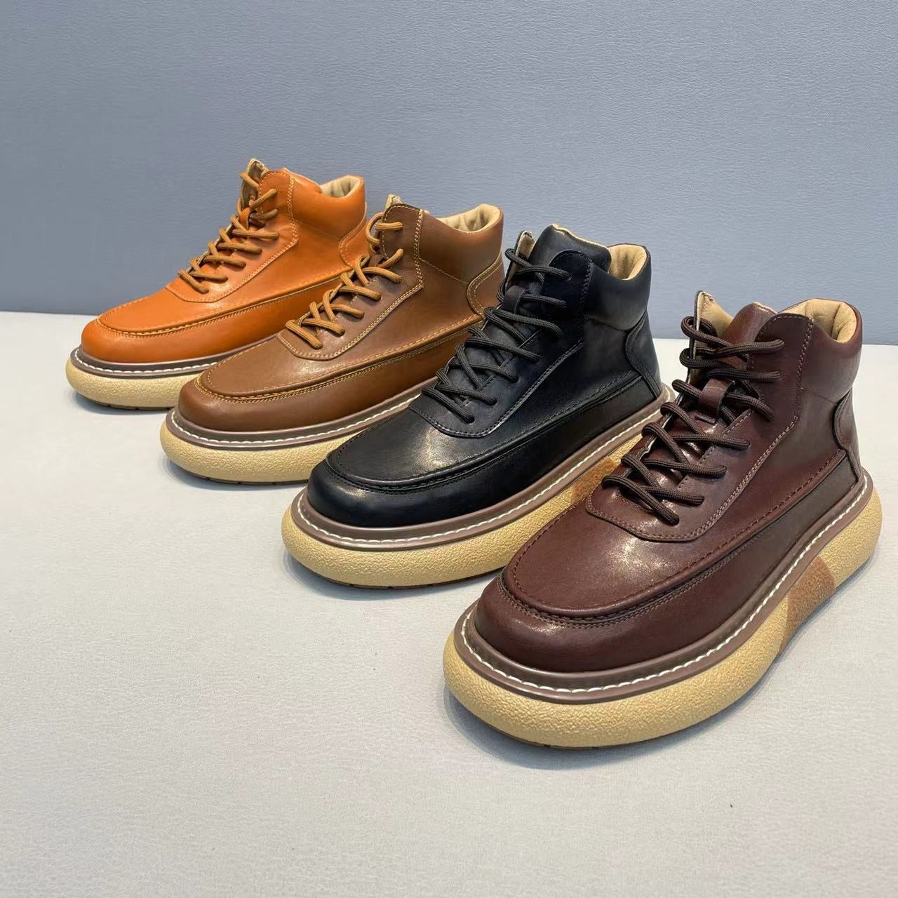 Handcrafted Vintage Horsehide British-Style Mid-Calf Boots