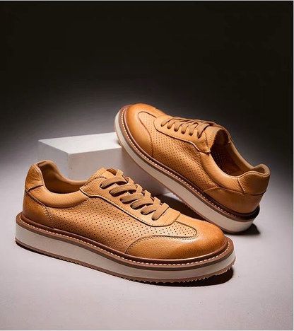 Handmade Retro New Casual Skate Shoes Fashion Breathable Softsole Leather Shoes