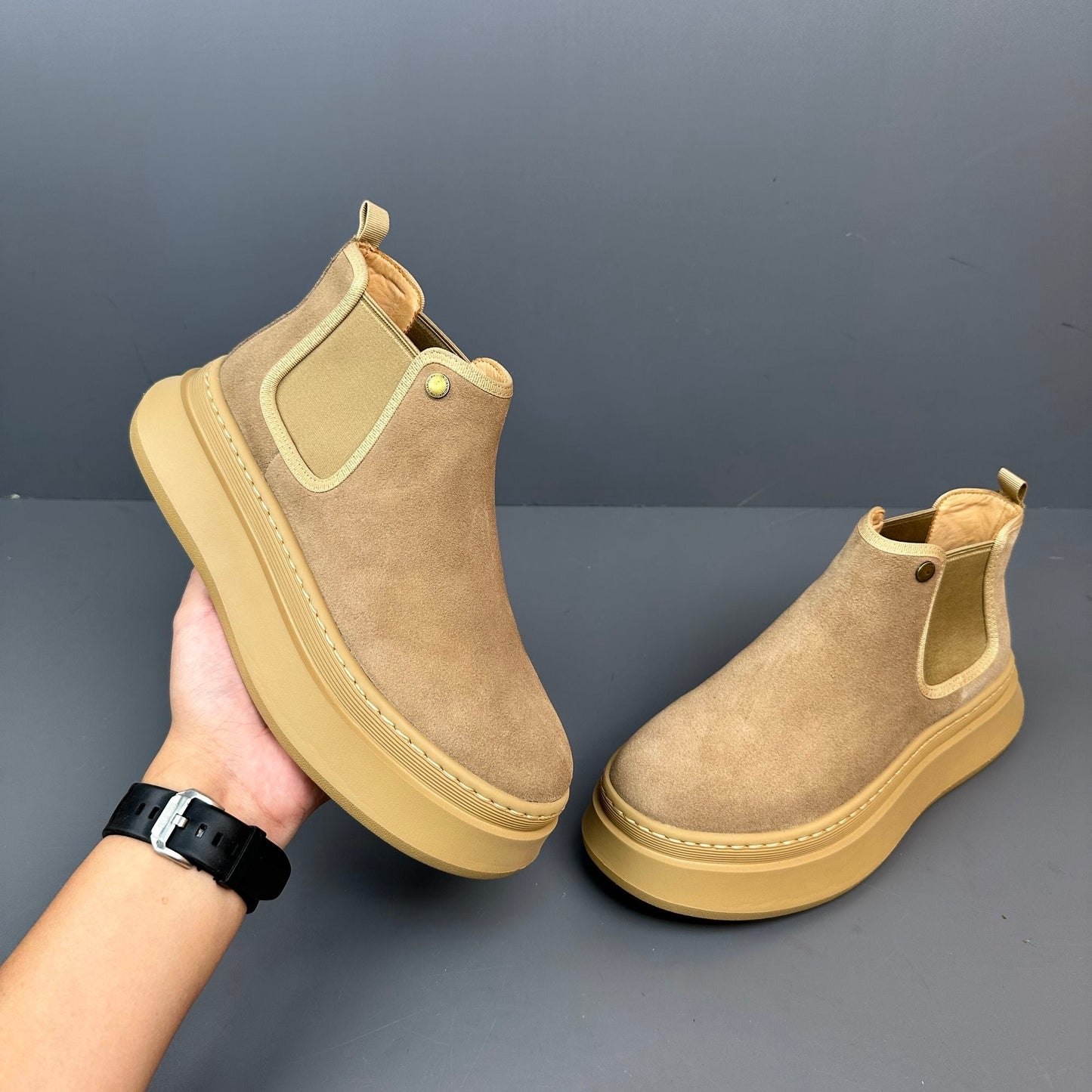 Handmade Retro British Versatile Chelsea Boots