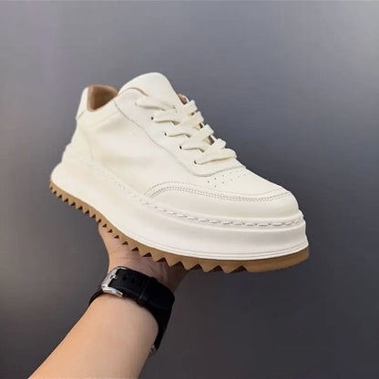 Handcrafted Horsehide Soft Thick-Sole Casual Retro Low-Top Sneakers