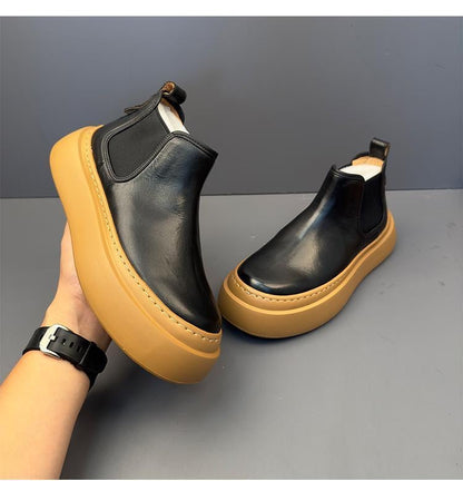 Genuine Leather Vintage Slip-On Handcrafted High-Top British-Style Dr. Martens Boots