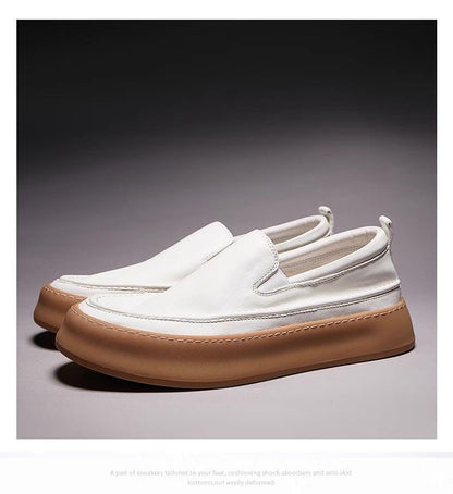 Genuine Leather Slip-On Low-Top Soft-Sole Trendy Versatile Loafers