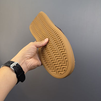 Handcrafted Vintage Horsehide Thick-Sole Casual Sneakers