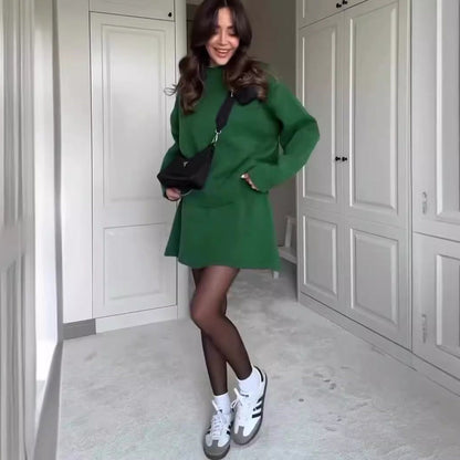 Chic Preppy Knit Sweater & Skirt Set