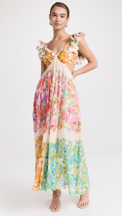 Stylish Frill Midi Dress