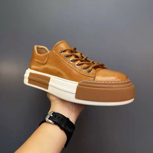 Retro Horsehide Casual Shoes | low-top Sneakers