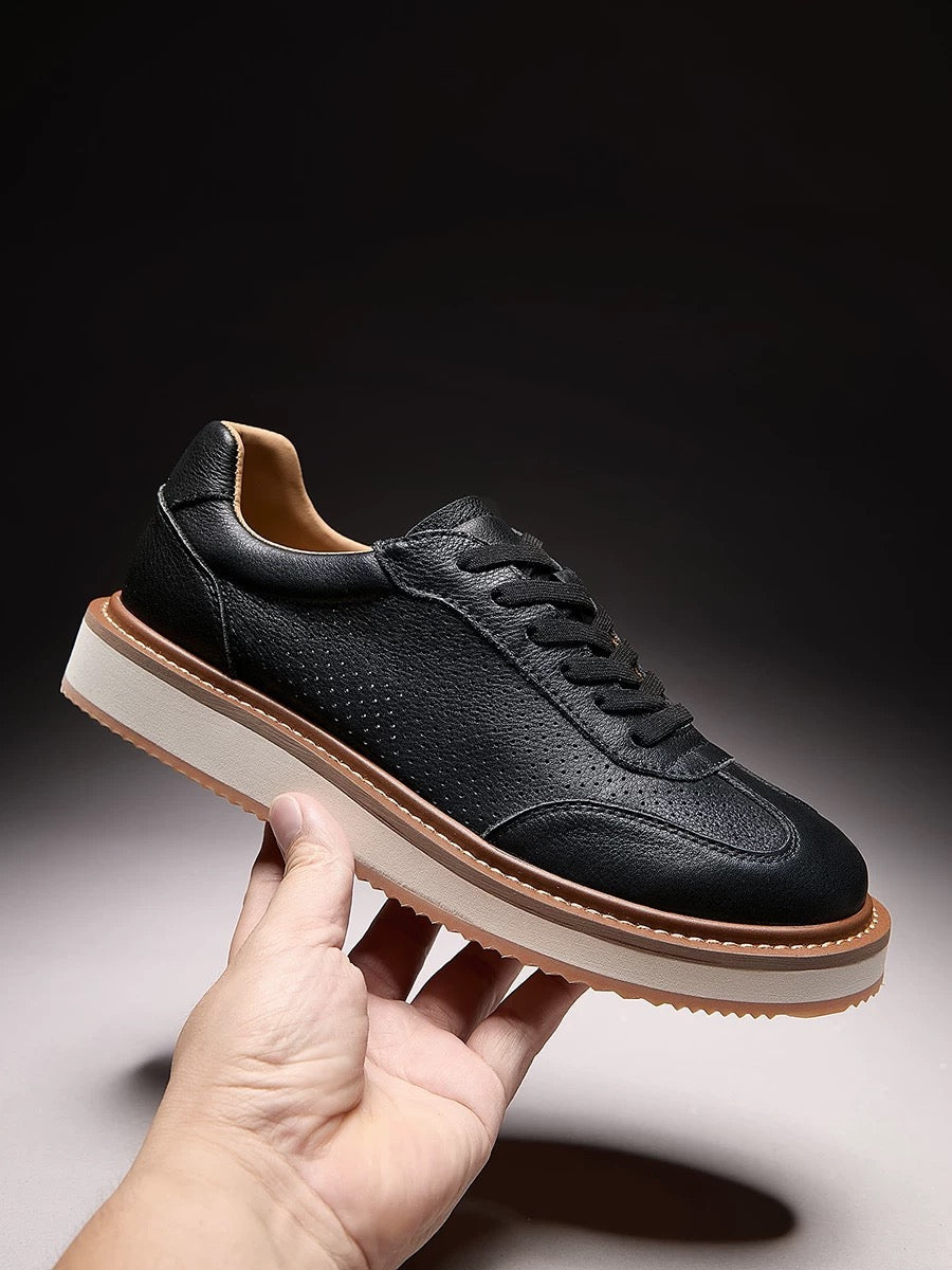 Handmade Retro New Casual Skate Shoes Fashion Breathable Softsole Leather Shoes