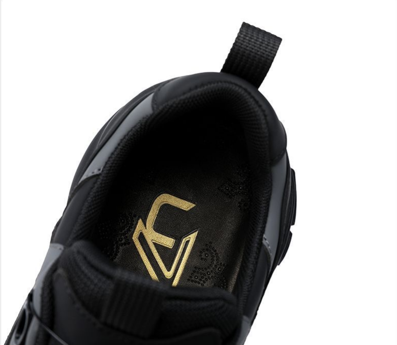 Full-Grain Leather Rotating Buckle Dad Sneakers