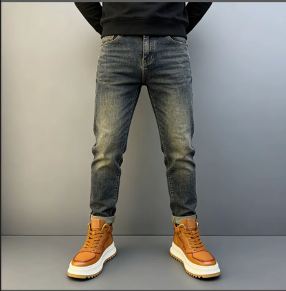 Handcrafted Vintage Cowhide High-Top Versatile Breathable Casual Chunky-Sole Sneakers